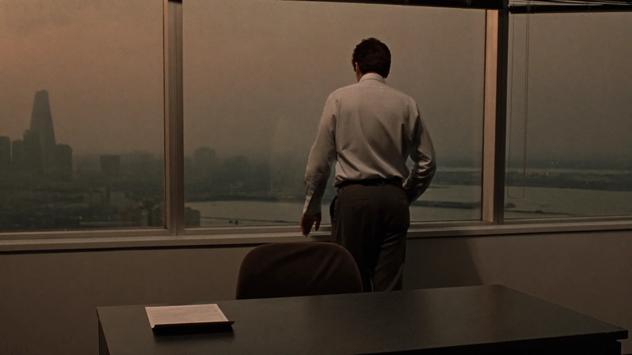 Dramatized boardroom decision scene